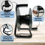 Катушка металлическая для удлинителя Electraline 4 розетки без провода до 70 метров с заземлением