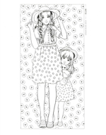 Poetry and girl. Coloring book