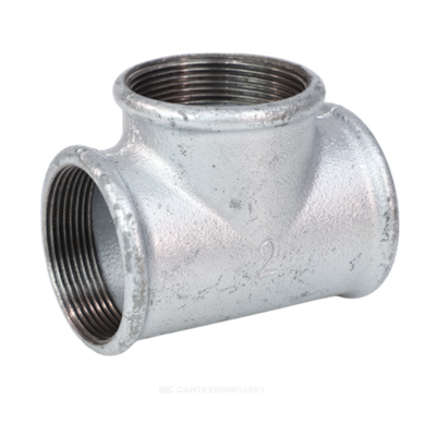 Тройник прямой чугун оц Ду 20 (3/4") ВР/ВР Fittex