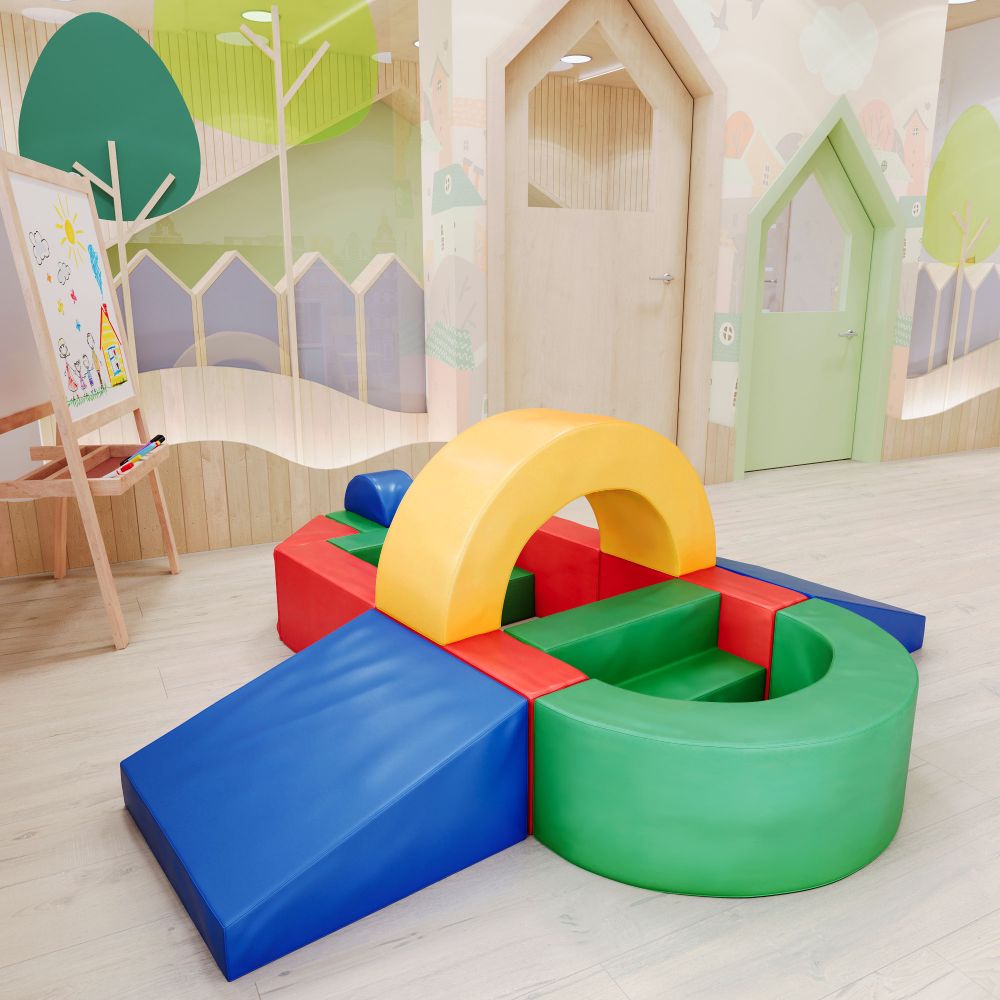 Мягкий игровой комплекс Romana «Авиалайнер» (серо-бежевый)