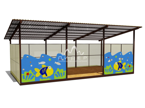 Теневой навес одинарный 4000х8000 19212