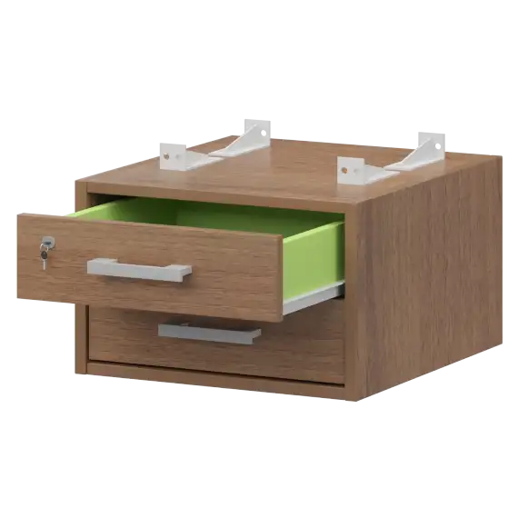 Тумба подвесная для столов на м/каркасе гл.600 мм АМТ2-02М.60  432x470x296 Арго-М