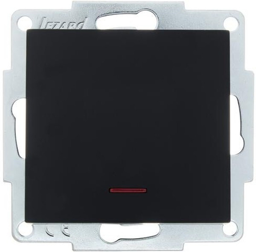 Выключатель 1-кл. СП Vesna с индикацией механизм черн. бархат LEZARD