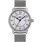 ZEPPELIN Piaget Collection Quartz Movement Dual Time Zone Men"s Watches Watch 42 White Dial