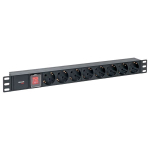 Блок розеток 19", 8 розеток EKF TRP-HPD-LS-10A-8SH-C14