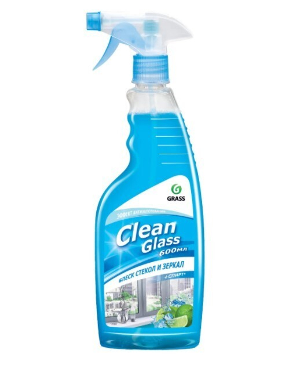 Clean Glass Средство д/пластик. и зеркал КУРОК Clean Glass Голубая лагуна 600мл *8 // 720
