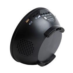ULI-Q333 6W-RGBW BLACK Светодиодный светильник-проектор с Bluetooth. Проекция Звездное небо. Встроенный MP3 проигрыватель. 2 колонки. USB разъем. Пульт ДУ в-к. Черный. ТМ Volpe