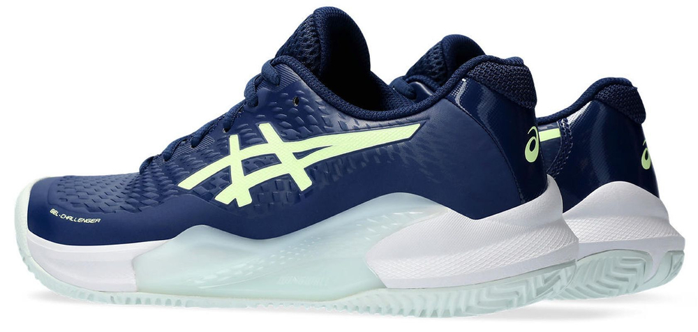 Женские теннисные кроссовки Asics Gel-Challenger 14 Clay - blueexpanse/illuminate yellow - Blue