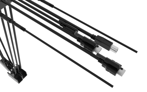 Wyrestorm IDB-300-BTN - кабельный лючок с кнопками управления, пассивный ретрактор, сквозные HDMI и USB-C и USB-A
