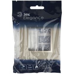 Рамка для розеток и выключателей ЭРА Elegance 14-5011-04 Classic, на 1 пост, шампань