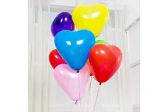 Воздушный шар 12″ сердце надутый гелием, в ассортименте