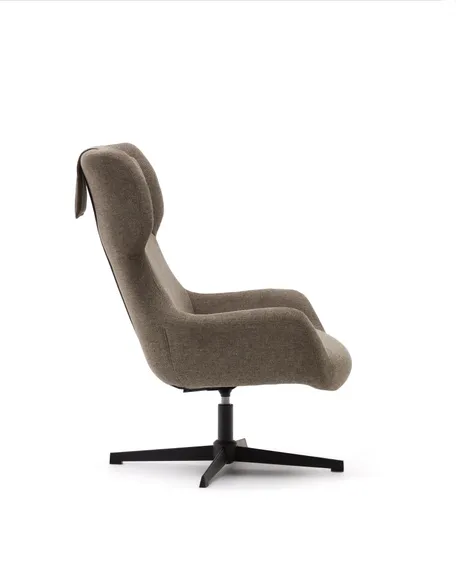 Крутящееся кресло Zalina, светло-коричневый шенилл