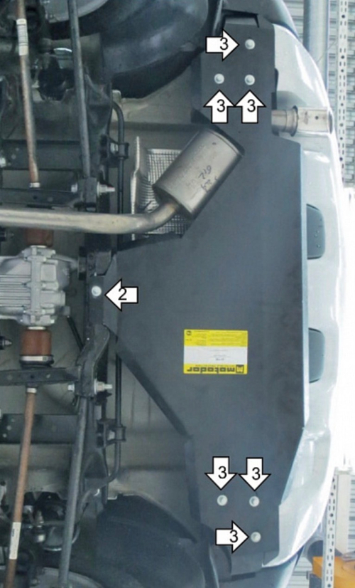 Защита стальная заднего бампера для Renault Duster 2015-2020 Motodor.71712