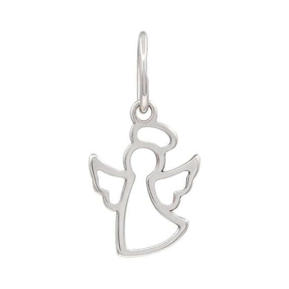 Подвеска Ангел большой из серебра 925, вид спереди
