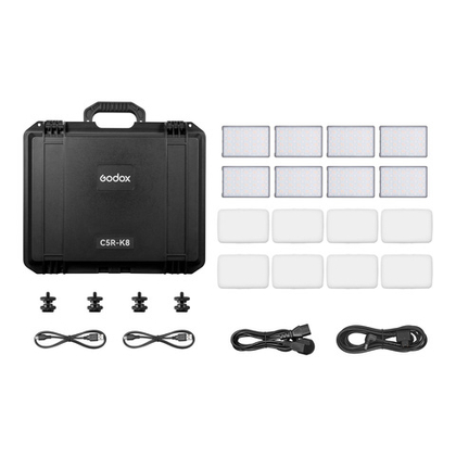 Комплект светодиодных осветителей Godox Knowled C5R-K8 с зарядным кейсом