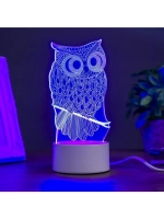 Светильник «Филин» LED RGB от сети 9.5×10×19 см RISALUX