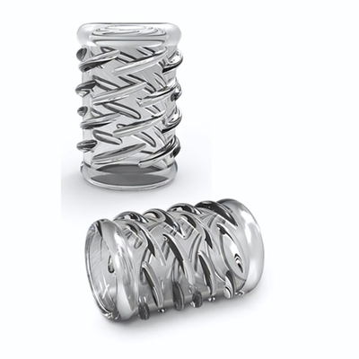 Прозрачная насадка с объёмными чёрточками STAY HARD COCK SLEEVE 06 CLEAR (Цвет: прозрачный)