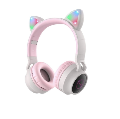 Наушники беспроводные Hoco Cat Ear Headphones W27 розовый