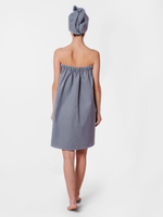 Парео-юбка вафельное серое