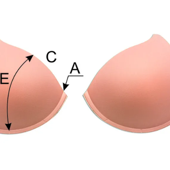 Чашки спейсер бежевые (90B-95A-85C-80D), глубокие