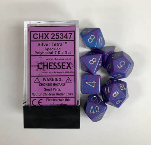 Chessex 7-dice set Silver Tetra