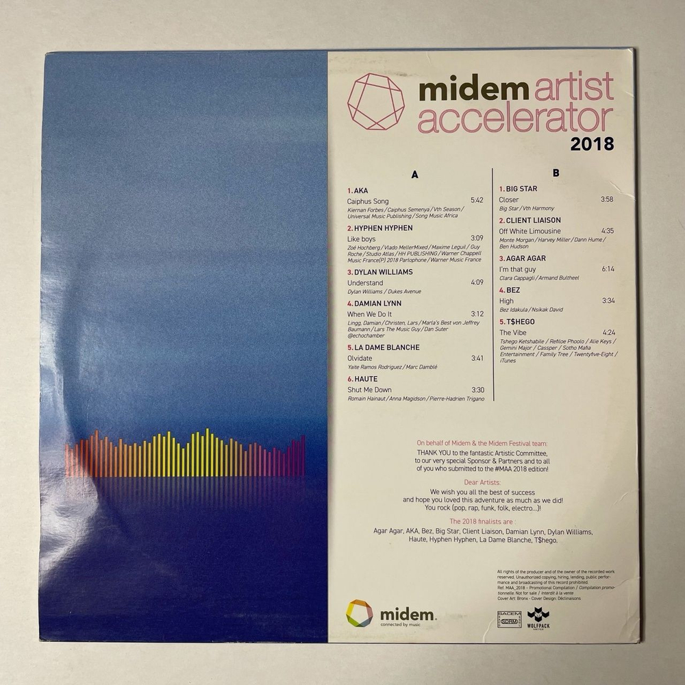 Винтажная виниловая пластинка LP Сборник Midem Artist Accelerator 2018 (France 2018)