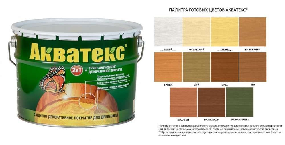 Защитно-декор покрытие для древесины "АКВАТЕКС" 2в1 КАЛУЖНИЦА 2,7л