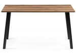 Стол деревянный Woodville Тринити Лофт 140х80 дуб крафт табачный, черный матовый, ножки черные