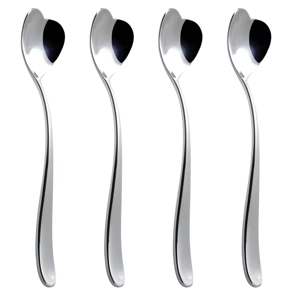 Alessi - Набор из 4 ложек для мороженого Big Love, 17 см. / артикул   AMMI01CUS4  / GTIN 8003299398812