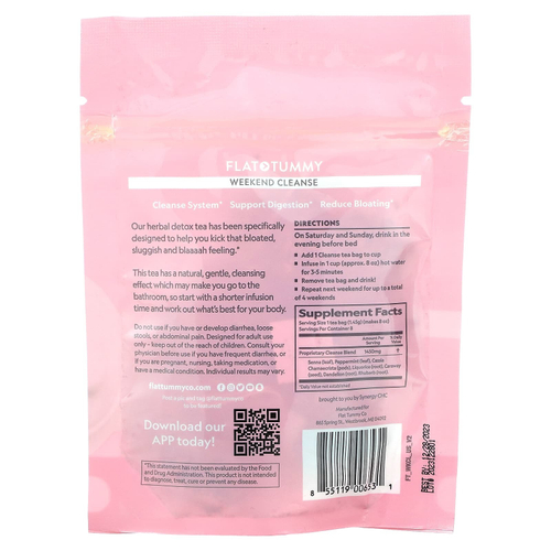 Flat Tummy, Weekend Cleanse, 8 чайных пакетиков, 11,6 г (0,41 унции)