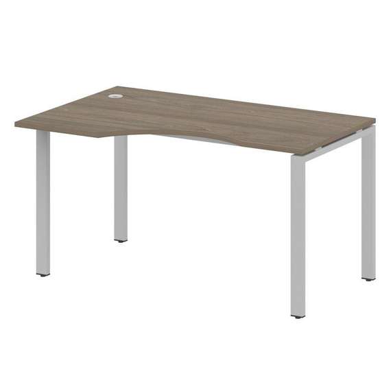 Metal System Стол криволинейный левый на П-образном м/к БП.СА-2 (L) Вяз Благородный/Металл Серый 140