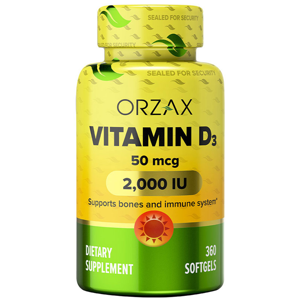 Orzax Vitamin D-3 2000 IU (360 капс.)