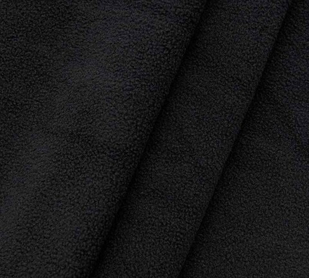Трикотаж Флис 180 (45 х 50 см, 50 х 50 см +- 2см) цвет черный (10216170/031220/0320026, Китай)