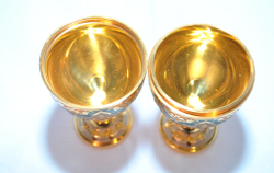 Сувенир "Яйцо-рюмки" с эмалью (Златоуст)