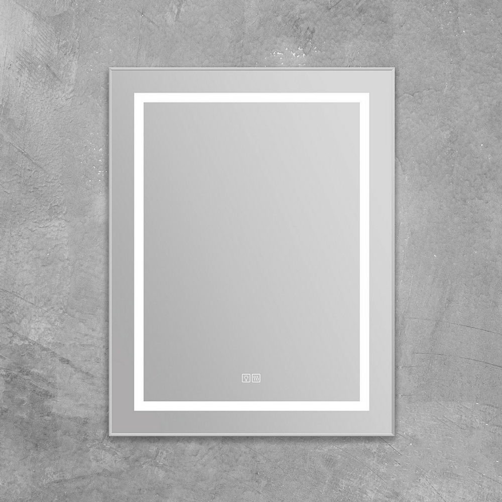 Зеркало BelBagno Kraft 68.5 SPC-KRAFT-685-885-TCH-WARM с подсветкой с подогревом Сатин с сенсорным выключателем