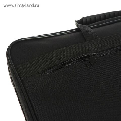 Папка с ручками текстильная А4, 365 х 290 х 30 мм, Calligrata, 1Ш41, Офис , внешний/внутренний карман, чёрная