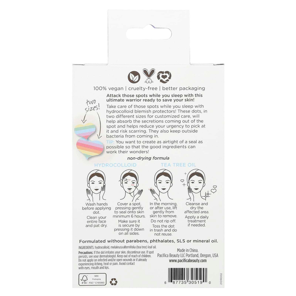 Pacifica, Pore Warrior, Overnight Rescue Spot Dots, 30 отдельных патчей