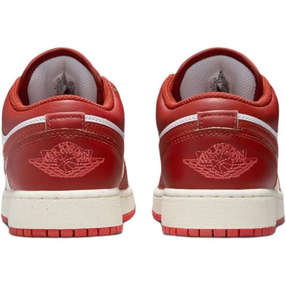Иордания Air Jordan 1 Детские баскетбольные площадки Низкие Белые и Красные Юнисекс