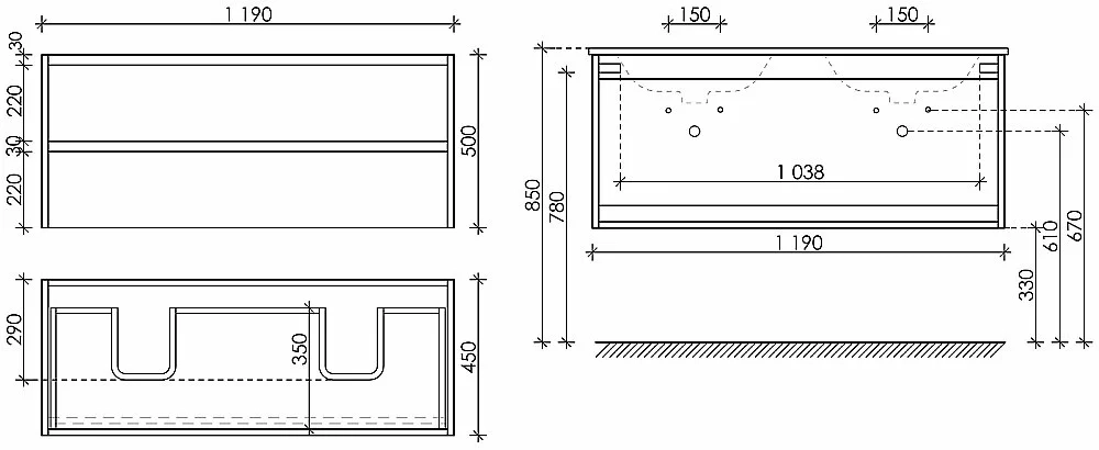 Тумба с раковиной Sancos Libra 120 LB120-2EG дуб галифакс натуральный