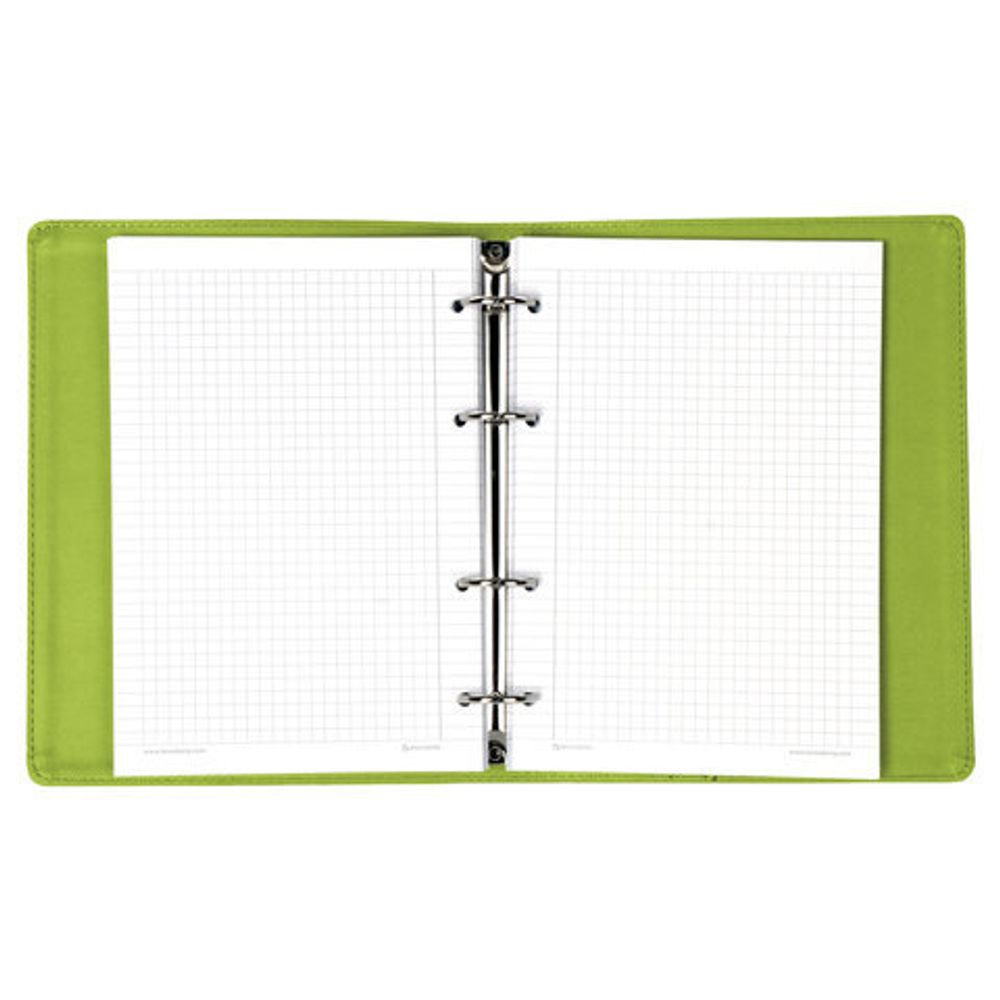 Тетрадь на кольцах А5 (180х220 мм), 120 л., под фактурную кожу, BRAUBERG "Joy", зелёный/светло-зелёный, 129991