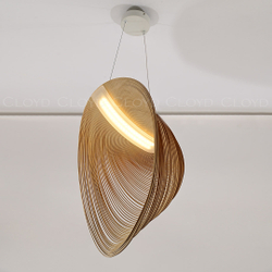 Подвесной светильник Cloyd FUETE P1 / шир. 60 см - дерево - белый (арт.11414)