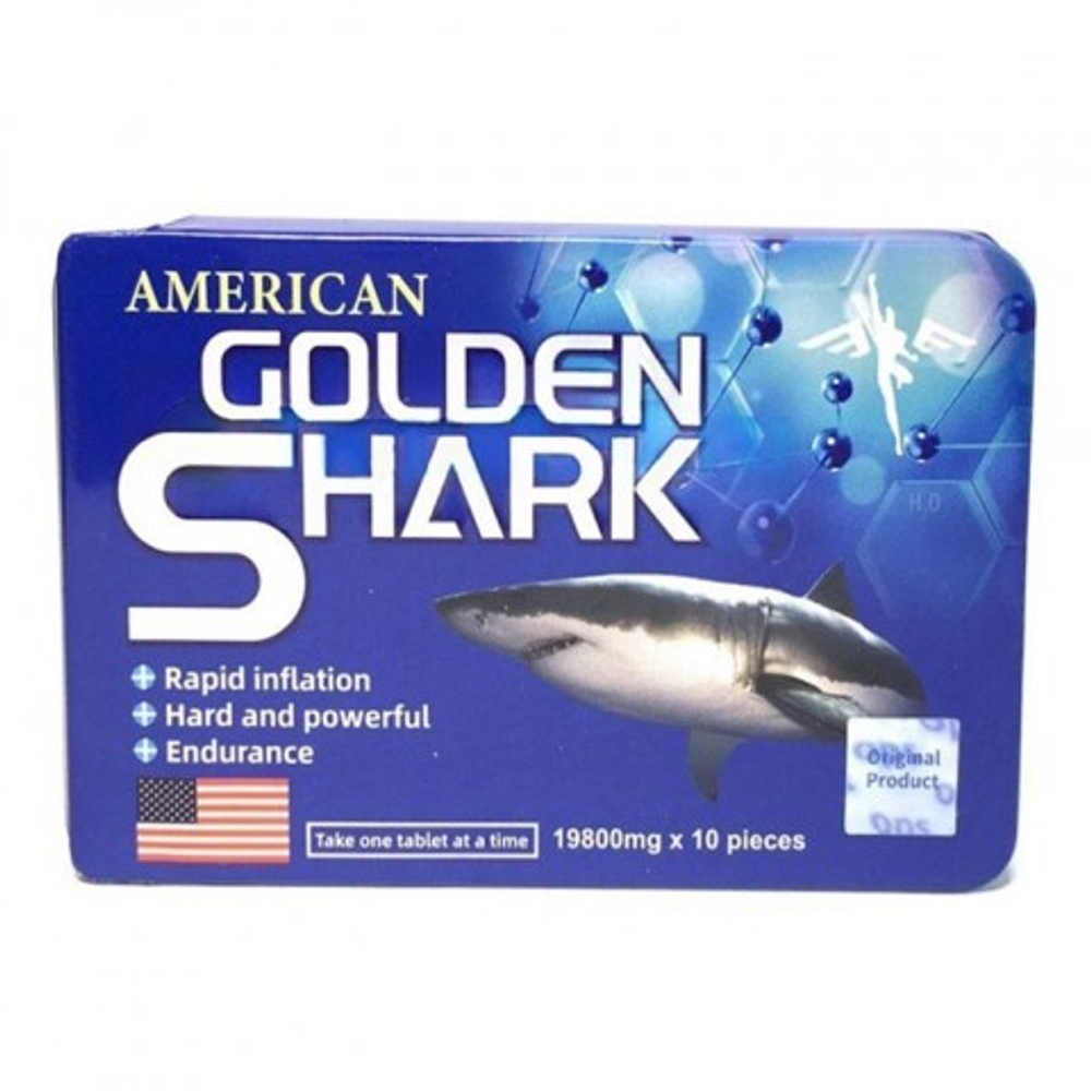 Мужской возбудитель American Golden Shark (10 таб)