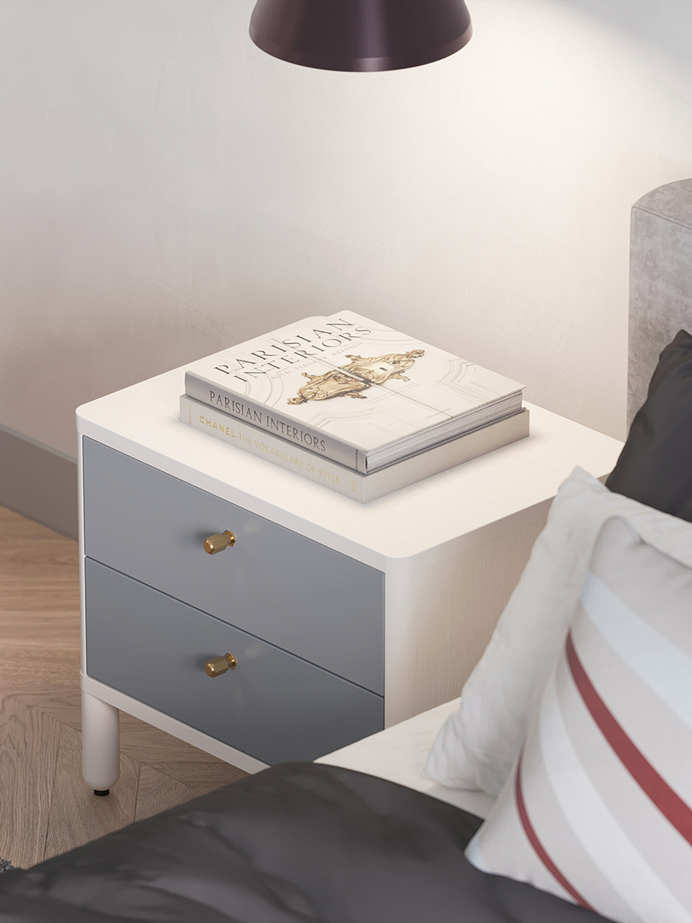 Тумба прикроватная saga, hordur, 55х40х50 см, белая