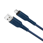 Кабель HOCO X59 USB-microUSB 2.4A 1м Nylon Blue