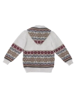 Кофта вязаная на молнии с капюшоном и карманом