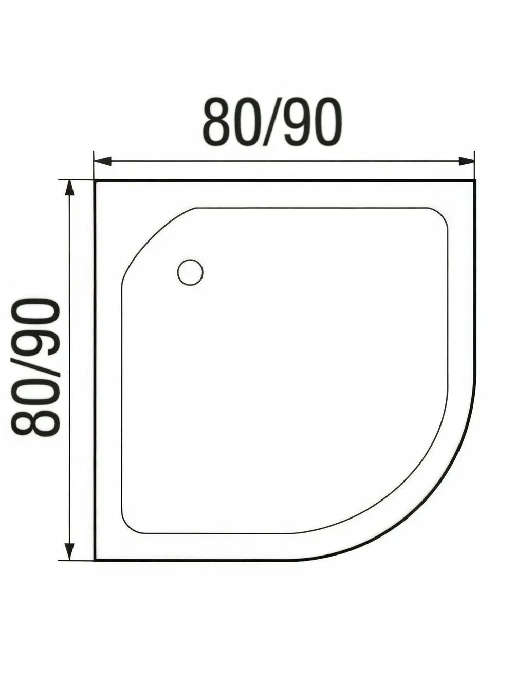Душевая кабина RIVER  NARA LIGHT Б/К 90/15 MT 90х90 см,  матовое стекло, поддон низкий