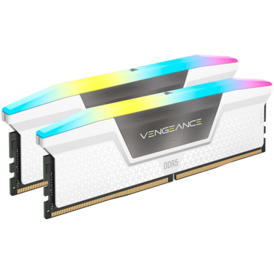 CORSAIR VENGEANCE RGB DDR5 32GB (2 x 16GB) DDR5 6000 CL36-44-44-96 1.40V Intel XMP & AMD EXPO - White
