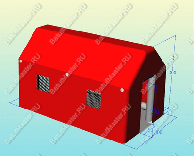 Надувной шатер "Алый" 5*3*3 м