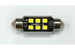 Светодиодная лампа Bunker C5W 6SMD 6000K 12V 39mm Белая Не полярная