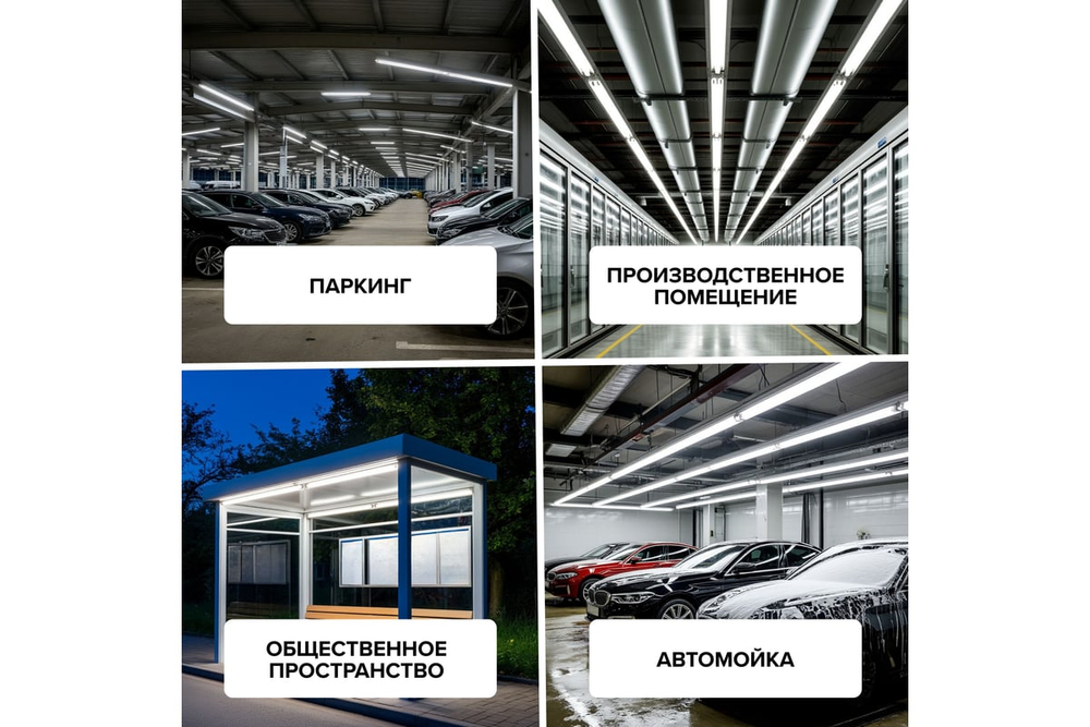 Светильник LED WPL36-4K120-01 36Вт 4000К IP65 4680Лм матовый соединяемый в линию 1270x58x28мм WOLTA